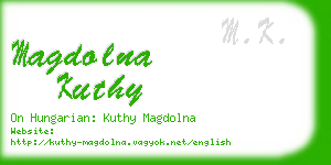 magdolna kuthy business card